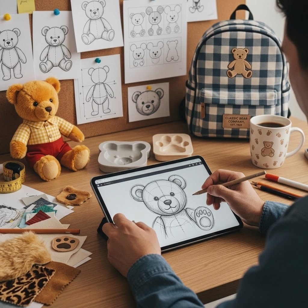 キャラクターグッズの企画制作を行うデザインチームのワークスペース